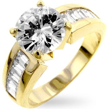 Antoinette Golden Engagement Ring - R06884G-C01