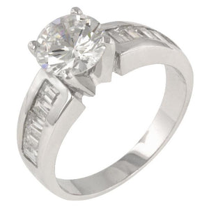 Antoinette Silver Engagement Ring - R06884R-C01