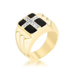 Faceted Cross Cubic Zirconia Ring - R07084T-C03