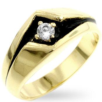 Golden Sleek Men's Ring - R07181G-C69