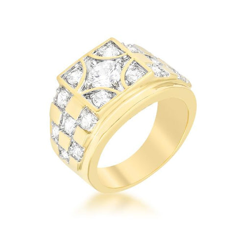 Checkerboard Cubic Zirconia Ring - R07209T-C01