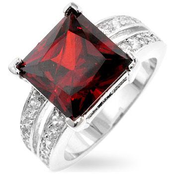 Garnet Princess Ring - R07394R-C13