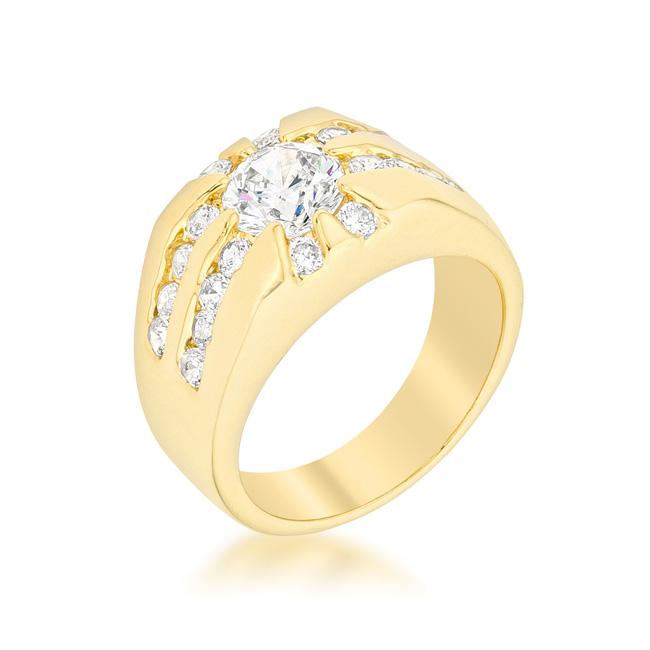 Cubic Zirconia Sunrise Ring - R07398G-C01