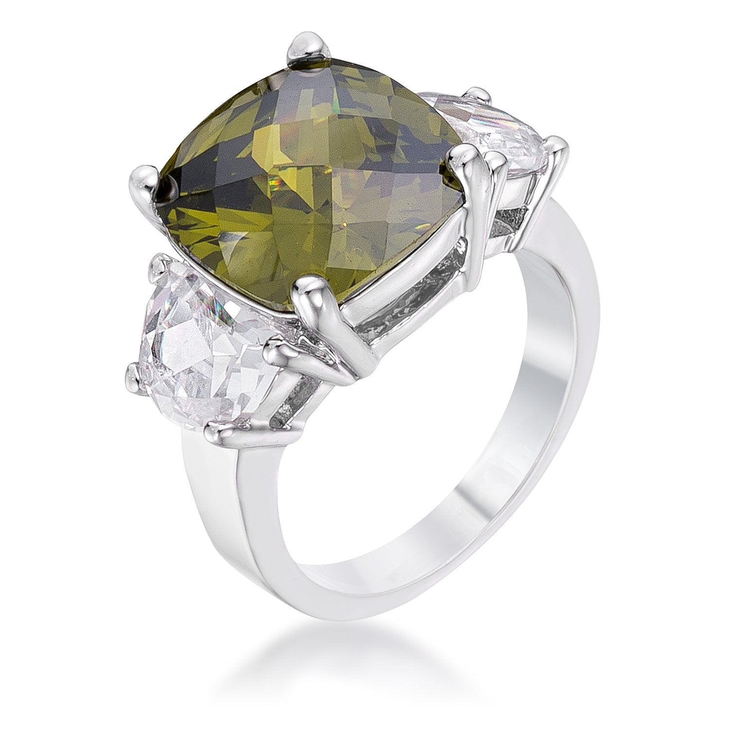 Olive Triplet Ring - R07409R-C42