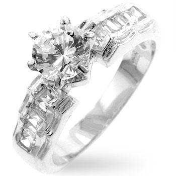 Cubic Zirconia Step Anniversary Ring - R07449R-C01