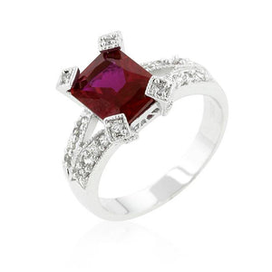 Ruby Cubic Zirconia Fashion Ring - R07464R-C10