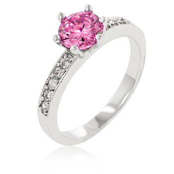 Petite Pink Engagement Ring - R07492R-C12