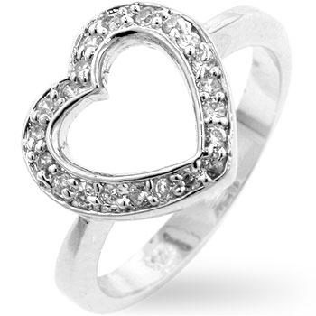 Sterling Heart Ring - R07506RS-C01