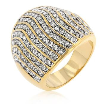 Pave Crystal Cocktail Ring - R07539T-C02