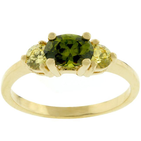 Oval Composer Cubic Zirconia Ring - R07597G-V01