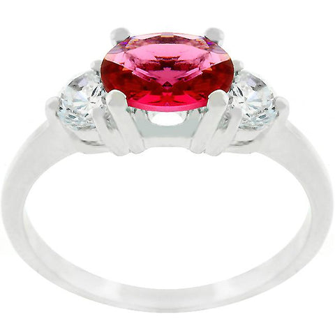 Oval Quartet Cubic Zirconia Ring - R07597R-C13