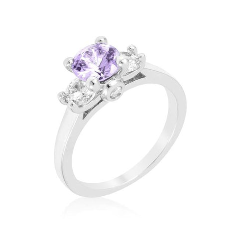 Mini Lavender Triplet Ring - R07605R-C22