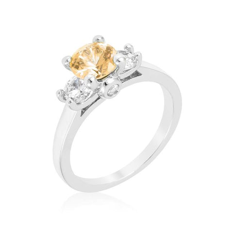 Mini Champagne Triplet Ring - R07605R-C72
