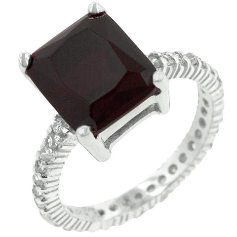 Radiant Cut Ruby Engagement Ring - R07618RS-C10