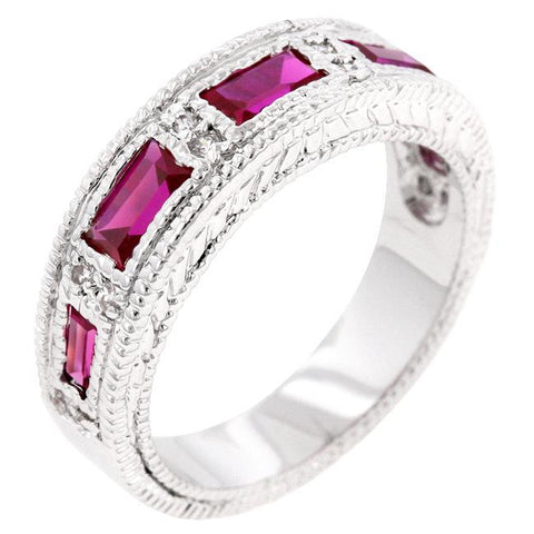 Ruby Red Bezel Eternity Band - R07630R-C10