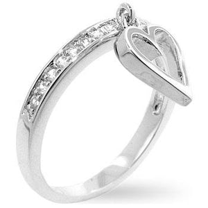 Rhodium Plated Cupid Eternity Ring - R07658R-C01