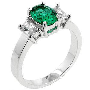 Apple Green Engagement Ring - R07684R-C46