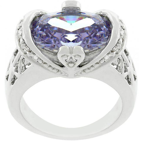 Lilac Saddle Cocktail Ring - R07691R-C22