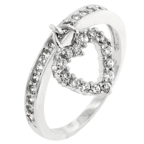 Simple Heart Charm Ring - R07728R-C01