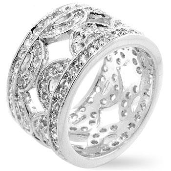 Cubic Zirconia Hill Eternity Ring - R07735R-C01