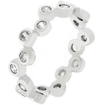 Bezel Set Clear CZ Eternity Band - R07808R-C01