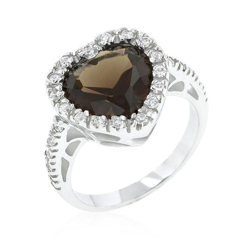 Filigree Heart Shaped Ring - R07812RS-C57