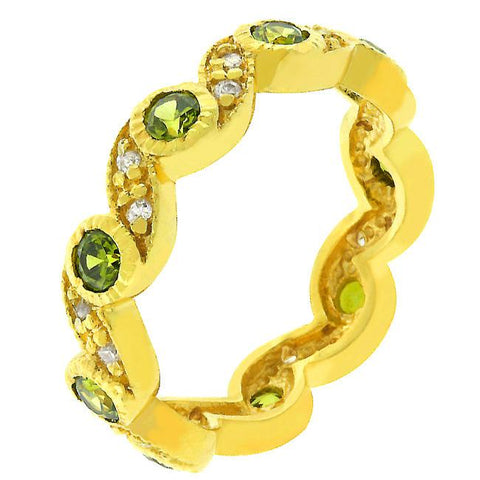 Olive Leaves Eternity Ring - R07843G-C42