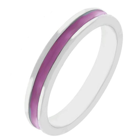 Fuchsia Enamel Eternity Ring - R07863R-V15