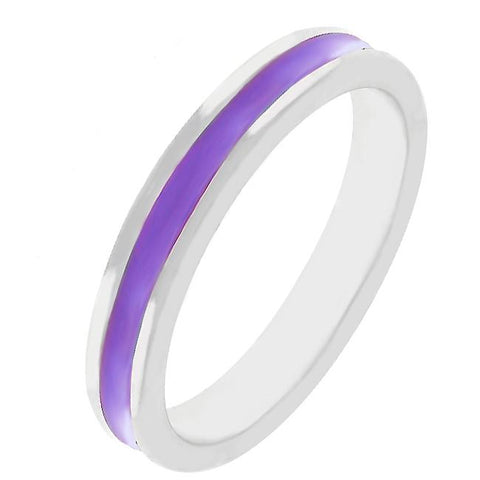 Purple Enamel Eternity Ring - R07863R-V20