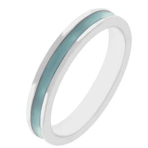 Aqua Enamel Eternity Ring - R07863R-V32