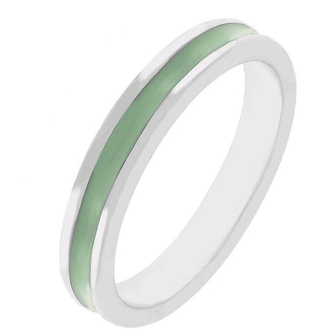 Light Green Enamel Eternity Ring - R07863R-V43