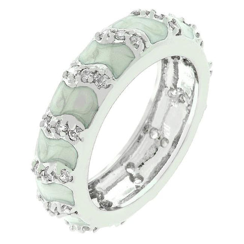 Gray Eternity Enamel Ring - R07869R-V29
