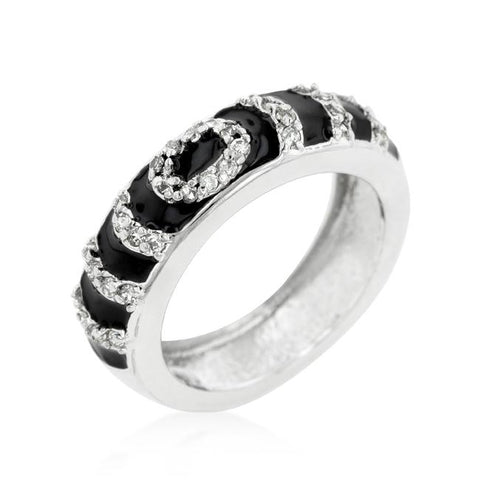 Black Ripple Ring - R07871R-V69