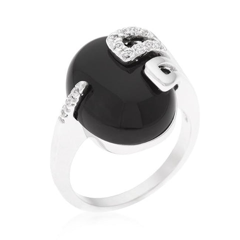 Black Onyx Egg Ring - R07890R-C52