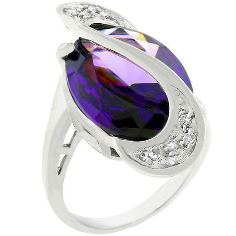 Pave Amethyst Purple Orbit Ring - R07902R-C20