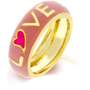 Love Is Pink Enamel Ring - R07916G-V01