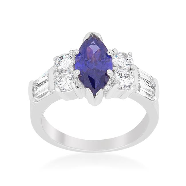 Tanzanite Purple Elegant Cocktail Ring - R07928R-C21