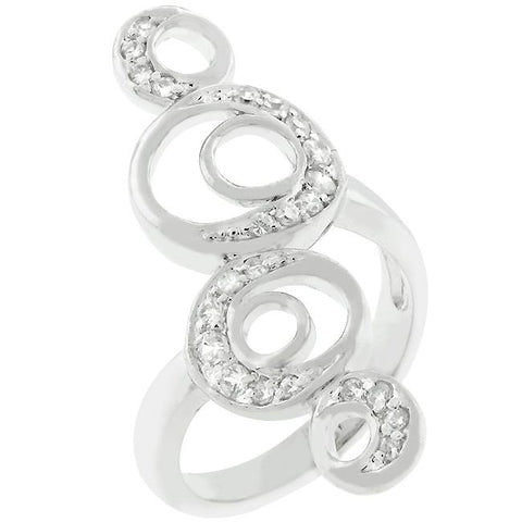 Crescent Moon Circle Ring - R07952R-C01