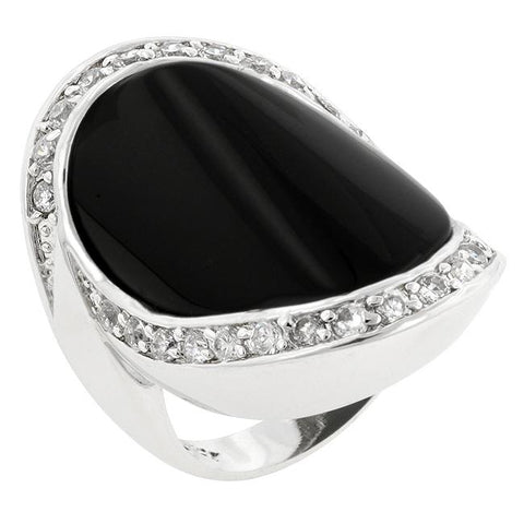 Pave Trim Onyx Ring - R07971R-C52
