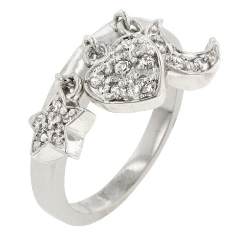 Triple Charm Ring - R08039R-C01