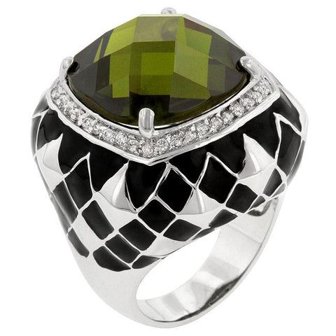 Olive Jester Cocktail Ring - R08053R-C42
