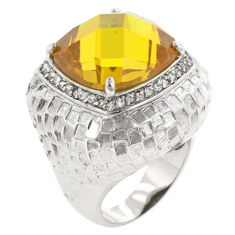 Citrine Dome Cocktail Ring - R08056R-C61