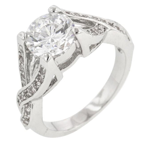 Brilliant Twist Engagement Ring - R08062R-C01