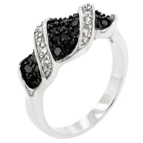 Cubic Zirconia Swirl Ring - R08066T-C03