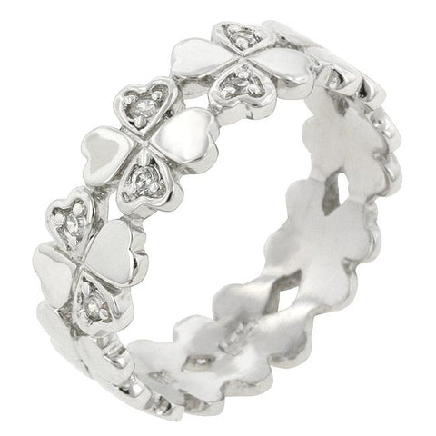 Clover Hearts Ring Band - R08069RS-C01