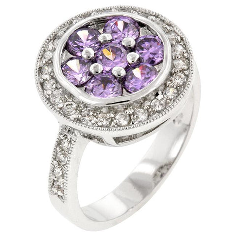 Amethyst Purple Lily Ring - R08080R-C20