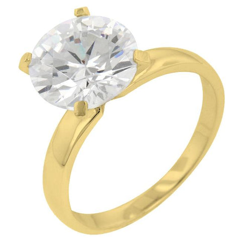 Timeless Gold Solitaire Engagement Ring - R08118GS-C01