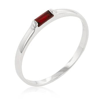 Red Petite Solitaire Ring - R08123RS-S10