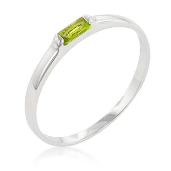 Peridot Petite Solitaire Ring - R08123RS-S41