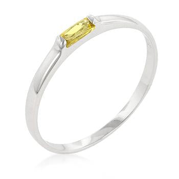 Yellow Petite Solitaire Ring - R08123RS-S61